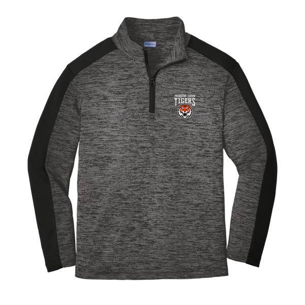 Princeton Jr. Tigers Youth PosiCharge Electric Heather Colorblock 1/4-Zip Pullover